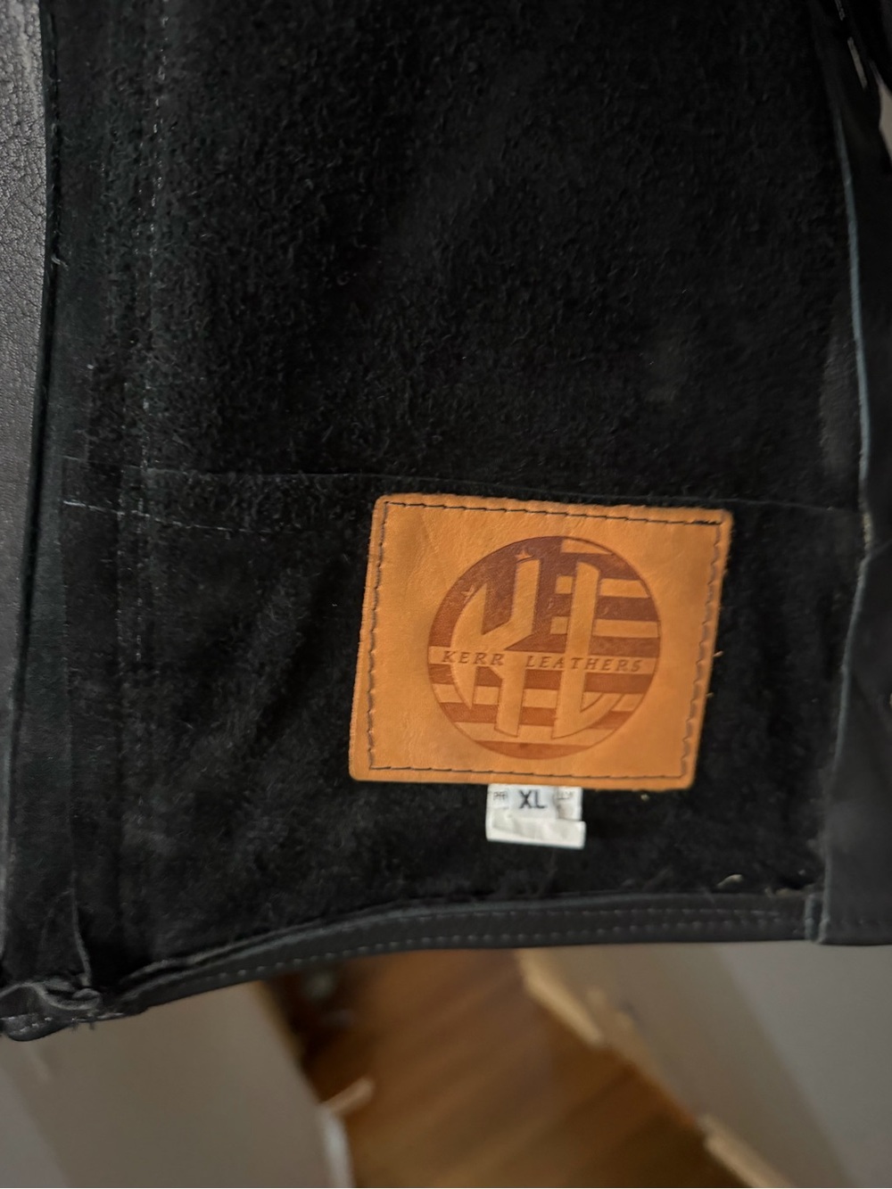 Kerr leather Black buffalo nickel  Lace-Up Motorcycle Vest - Picture 2 of 6